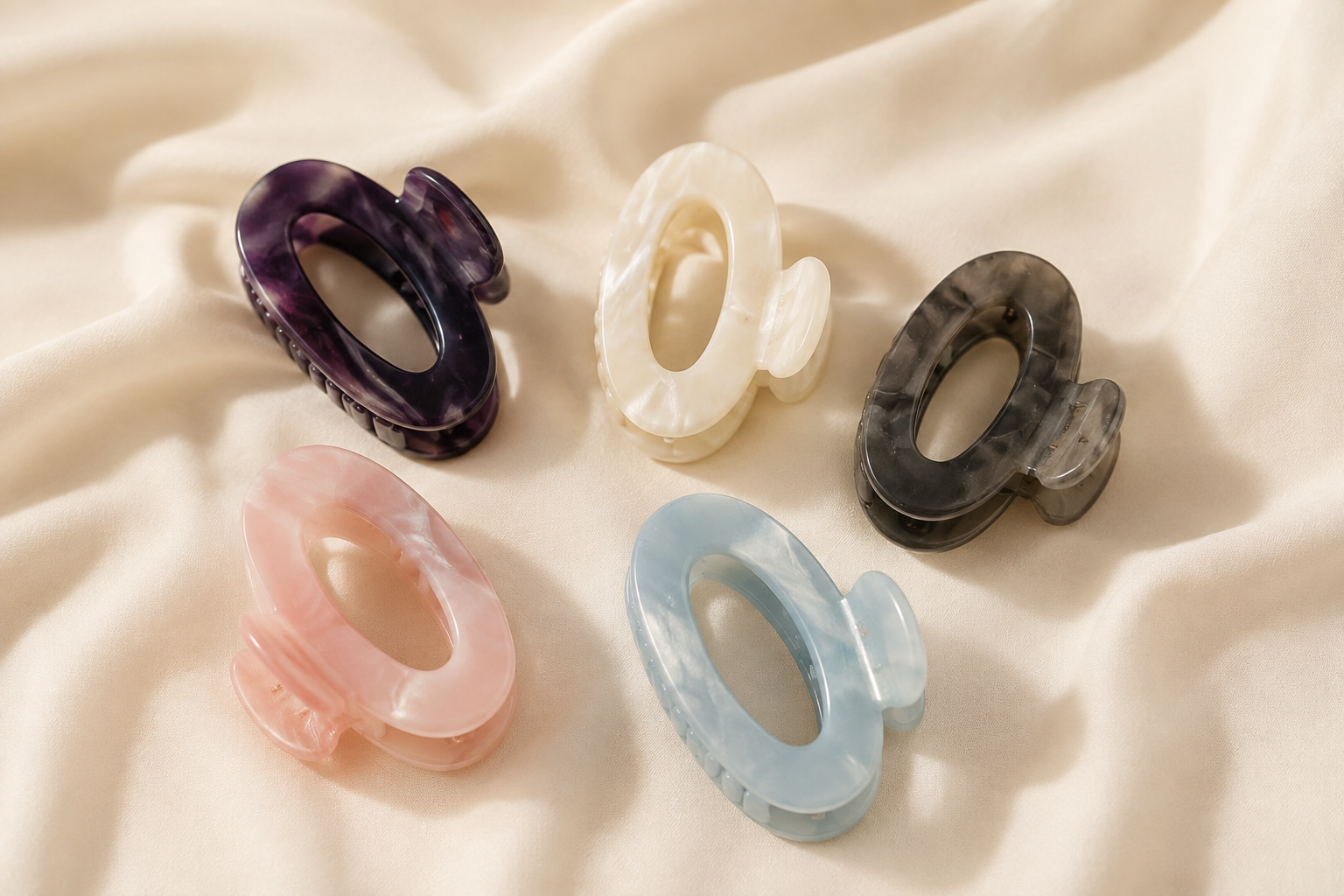 High 5-Pack Bundle — Mix & Match Acetate Claw Clips