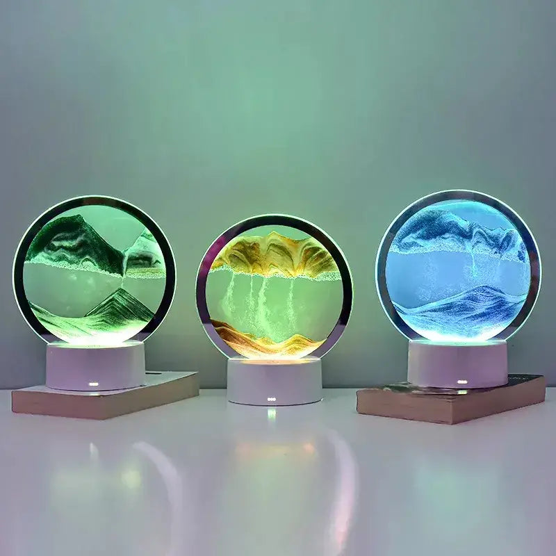 3D Moving Sand Art Lamp for Home Decoration (1pc)